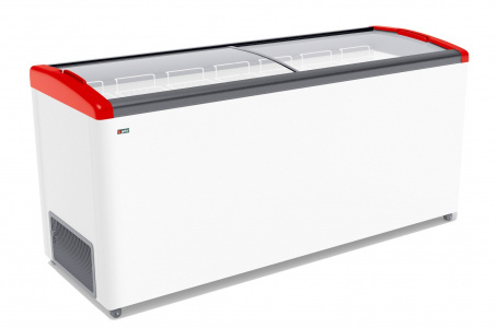 Ларь морозильный Frostor Gellar FG700 E гнутое стекло красный