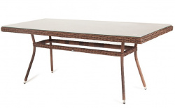 стол Латте плетеный из искусственного ротанга цвет коричневый, 160х90см 