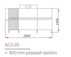 Купить машина посудомоечная comenda ac3-25 rl/сушка/доз./cwv/центр. слив – цена от завода, доставка до двери | RuOborudovanie.ru