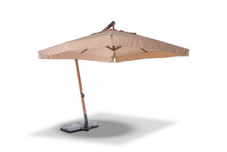 Зонт уличный Корсика 3х3м на алюминиевой опоре, цвет под дерево