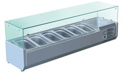 Витрина холодильная для ингредиентов 6*GN1/3 -150 мм Koreco VRX 1500 395 WN