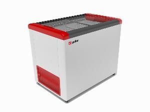 Ларь морозильный Frostor Fg 350 C красный со стеклянной крышкой 