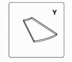 Гастроемкость "Y" 1/12 круга витрины для