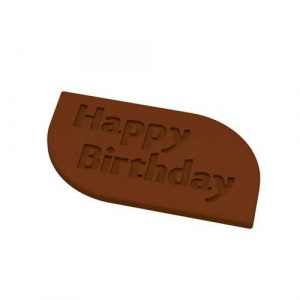 Форма для шок. "НАДПИСЬ "Happy Birthday" 68Х37ММ H2Мм, 10 ячеек, 8ГР, п/э 23024