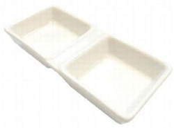 Купить менажница фарфор cameo square accessory 2-х секционная 13х6см h2,3см 713-013 – цена от завода, доставка до двери | RuOborudovanie.ru