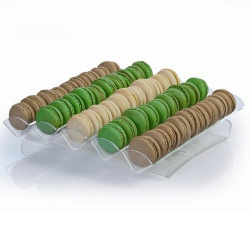 Подставка для "Macarons" 31,5Х32,5СМ H6,5См, 5 полос, пластик, прозрачная Ag05801