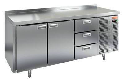 Стол охлаждаемый Hicold GN 113/BT (-10-18), 2 двери, 3 ящ, 1835х700х850