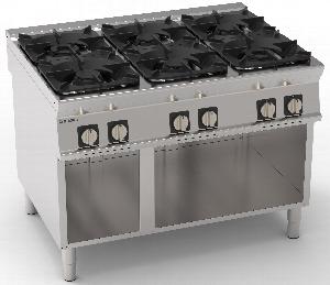 Плита 6 конфорочная 900 серии Tecnoinox Pcg12Fg9 313018 газ