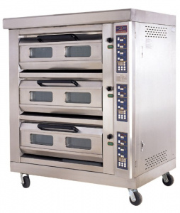 Печь статическая Kocateq EFO 6C с парогенератором 3-камерная с подом 85,5*65,5см