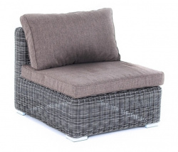 Модуль мебельный Лунго прямой с подушками, цвет графит