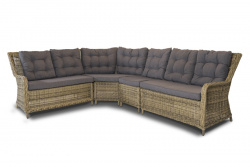 Модульный диван Бергамо из ротанга, цвет соломенный