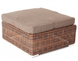 Оттоманка Лунго плетенная плетенная оттоманка с подушкой, цвет коричневый