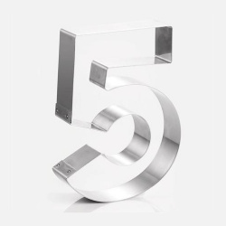 Форма кондитерская "ЦИФРА 5" H 20СМ, нерж. Сталь 30H4X05 – купить в RuOborudovanie.ru с доставкой до двери Купить форма кондитерская "цифра 5" h 20см, нерж. сталь 30h4x05 – цена от завода, доставка до двери | RuOborudovanie.ru