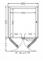 Камера расстоечная Pavailler Ev 68 4/2 Cp 60X80 2двери/4тележки