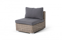 Модуль диванный Лунго прямой с подушками, цвет соломенный