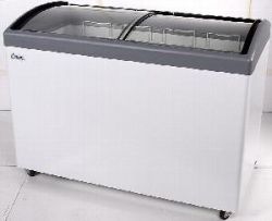 Ларь морозильный Снеж МЛГ-700 серый с гнутым стеклом