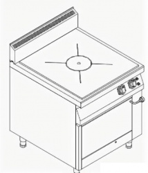 Плита 1 конфорочная Kogast Ps-T1/1 газ 900 серии 