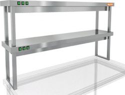 Купить полка тепловая hicold tp2-13/4 двухъярусная настольная (1300х400х800мм) – цена от завода, доставка до двери | RuOborudovanie.ru