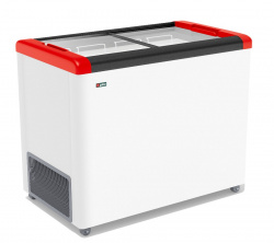 Ларь морозильный Frostor Gellar FG350C прямое стекло красный