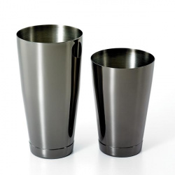 Шейкер американский M37009Bk, стаканы 0,82л и 0,53л, олово/черная сталь