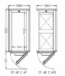 Камера расстоечная Pavailler Cf 68 2 Aps 60X80 1дверь/2тележки