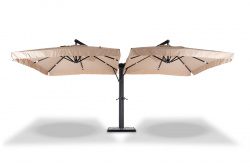 Зонт уличный Рим с 2 куполами на металлической опоре