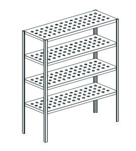 Стеллаж перфорированный Apach Chef Line Lstp20-136