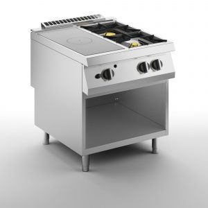 Плита газовая Apach SLRSTG89R2SXOS открытая подставка, напольная 1зона+2горелки справа
