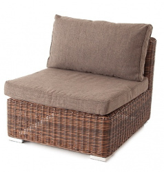 Модуль диванный Лунго прямой с подушками, цвет коричневый