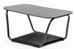 Журнальный стол Гранада 90х50см из HPL, цвет "серый гранит"