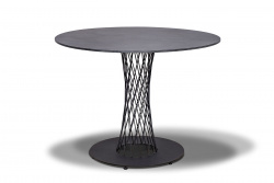 Обеденный стол Диего из HPL круглый 100см, цвет "серый гранит"