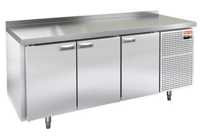 Стол охлаждаемый Hicold GN 111/TN W (-2+10), 3 двери, пластификат, 1835х700х850