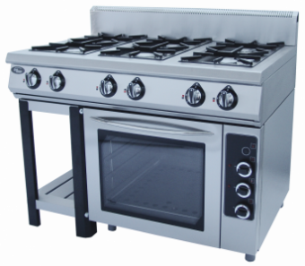 Плита газовая 6-ти горелочная Grill Master Ф6ПДГ/800(э) с электрической духовкой – купить в Нижнем Новгороде по цене завода