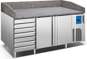 Стол для пиццы Koreco SPZ 2610 WN (+0/+12) гранит.столеш, 2 дв, 7ящ. – купить в Нижнем Новгороде по цене завода
