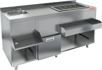 Барная станция Hicold НБМКС-15/6БПК с бортом, без ящика +100мм столешница – купить в Нижнем Новгороде по цене завода
