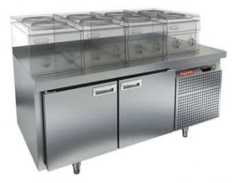 Стол охлаждаемый Hicold GN 11/BT LT под тепл.оборуд.(-10-18), 2 двери, 1390х700х675 – купить в Нижнем Новгороде по цене завода