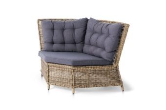 Модуль дивана Бергамо плетеный угловой, цвет соломенный – купить в Нижнем Новгороде по цене завода