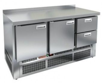 Стол охлаждаемый Hicold GNE 112/TN арт.287453 с бортом 375л, 2 двери, 2 ящ. (-2+10) ниж.агрегат – купить в Нижнем Новгороде по цене завода