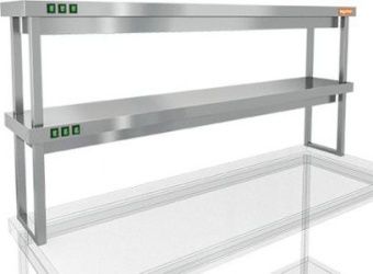 Полка тепловая Hicold TP2-18/3 двухъярусная настольная (1800х300х800мм) – купить в Нижнем Новгороде по цене завода