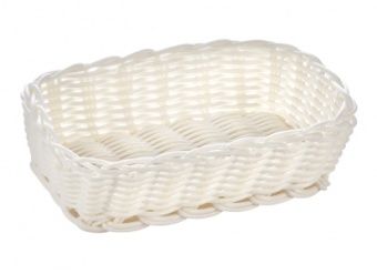 Корзинка пластиковая 210х145х60 мм белая [White 3528, KT3053] – купить в Нижнем Новгороде по цене завода