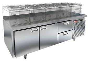 Стол охлаждаемый Hicold GN 112/TN LT под тепл.оборуд.(-2+10), 2 двери 2 ящ, 1835х700х675 – купить в Нижнем Новгороде по цене завода