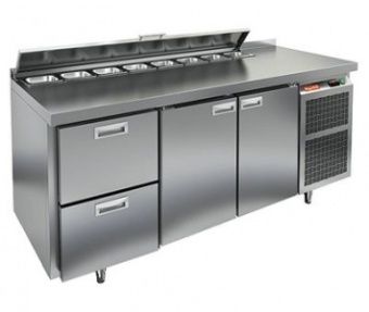 Стол для салатов Hicold SL2-211GN (1/6) (+2+10), 2 двери, 2 ящика, 1835х700х850мм – купить в Нижнем Новгороде по цене завода